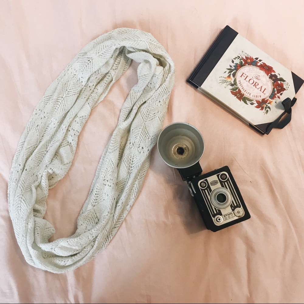 white infinity scarf